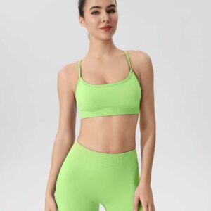 Ruxi N2291 Seamless Pads Hollow Thin Straps Sports Bra