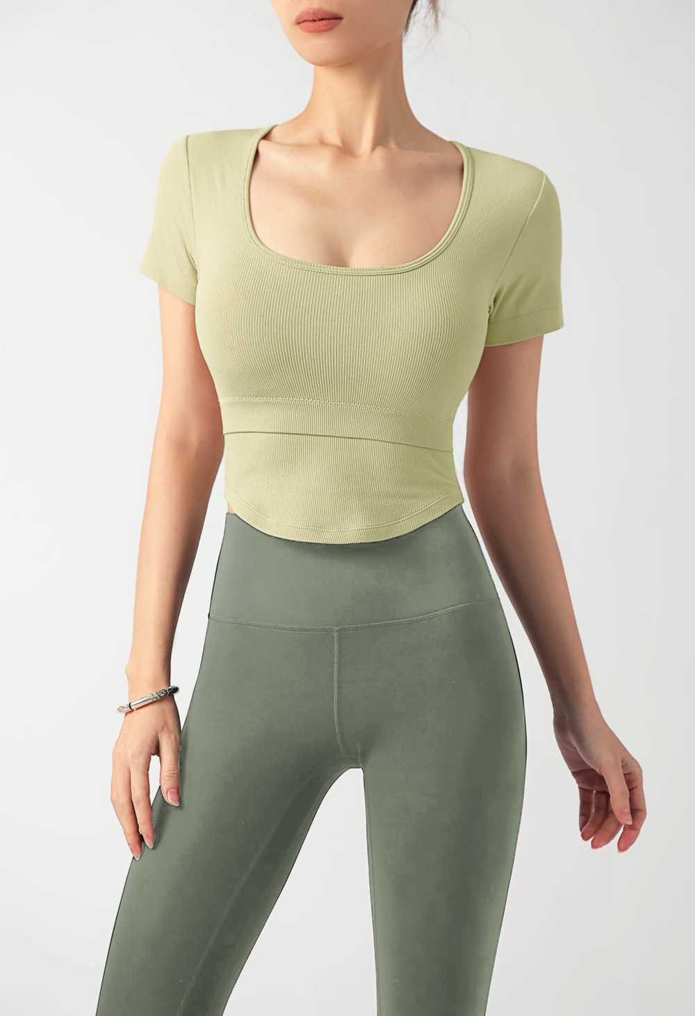 Ruxi T1176 Eco Friendly Black White Yoga Tee Ruxi T1176 Eco Friendly Black White Yoga Tee